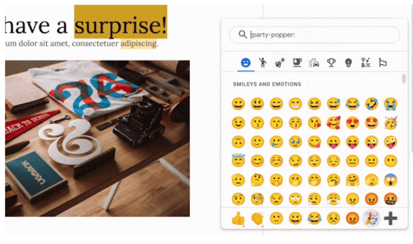 Google 文件將新增『 表情符號 』功能！輕鬆點擊就能對句子按 emoji 表達看法